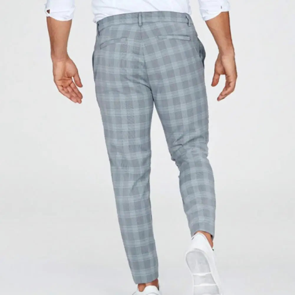 FC Plaid Loose Pencil Pants