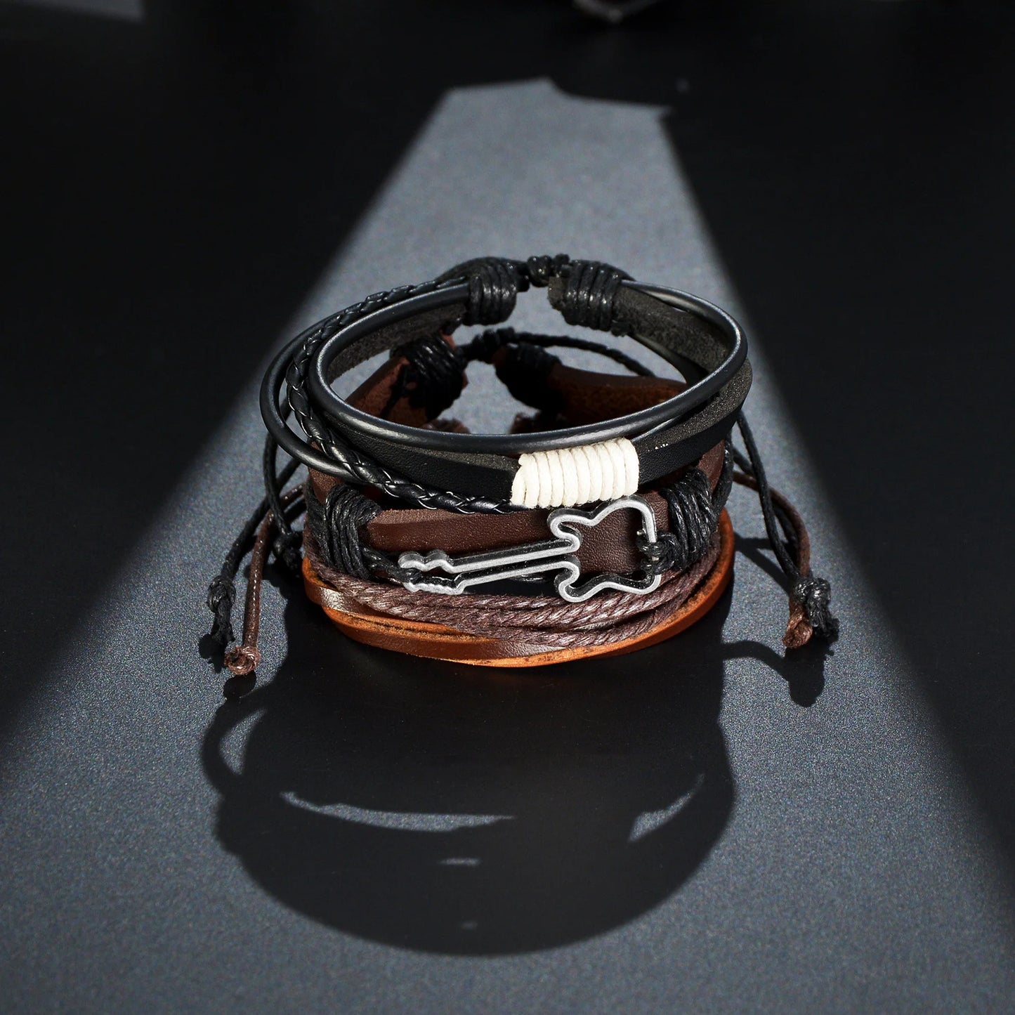 Braided Wrap Leather Bracelet