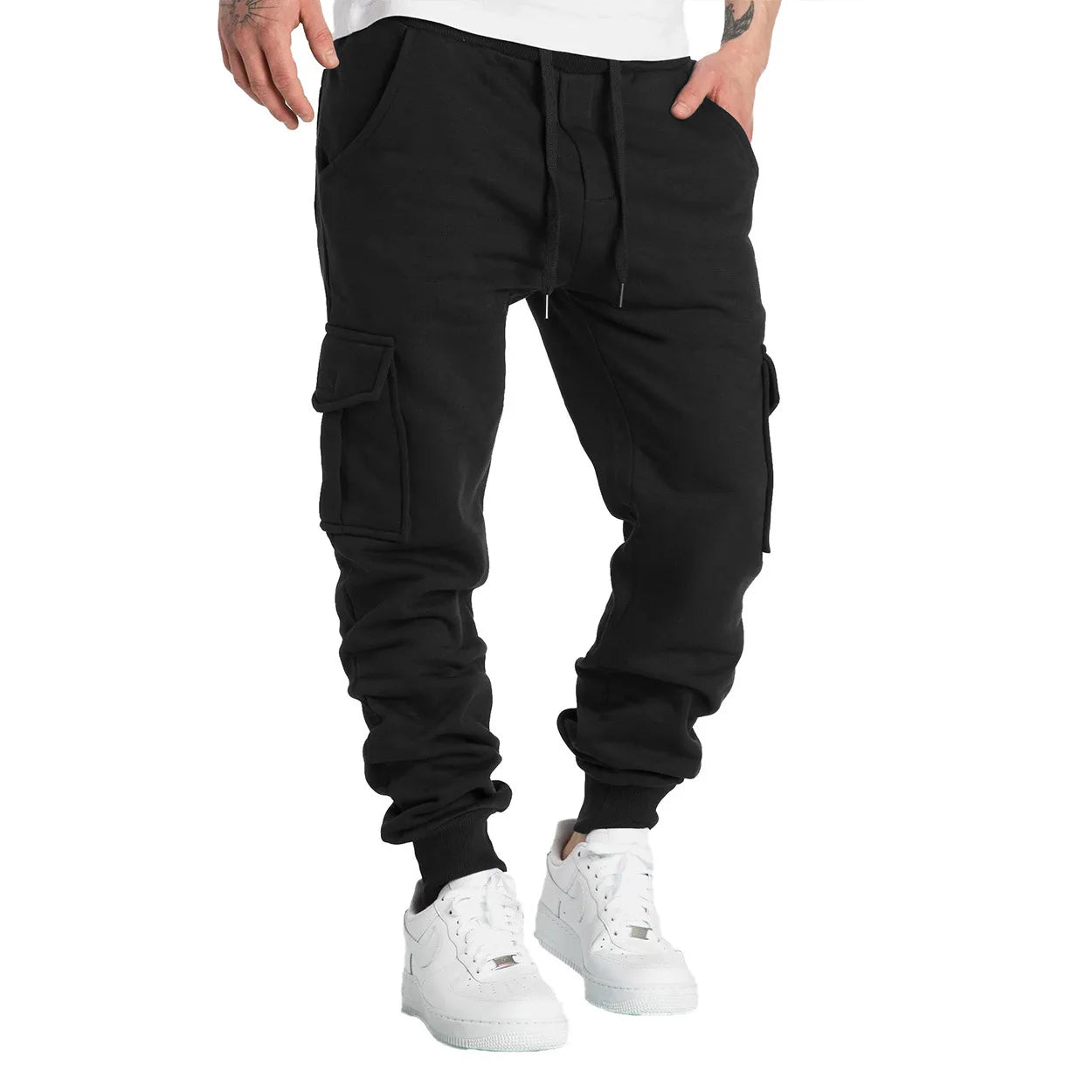 Straight Fit Cargo Sweatpants