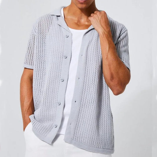 Casual Knitted Short-sleeved Shirts
