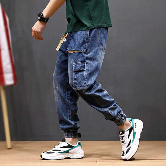 Denim Cargo Pants