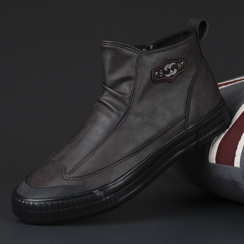 Stylish PU Leather British Sneakers