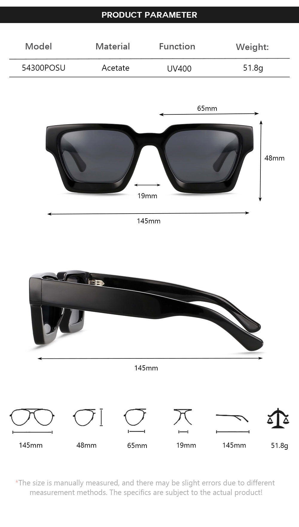 FC Square Vintage Polarized Sunglasses