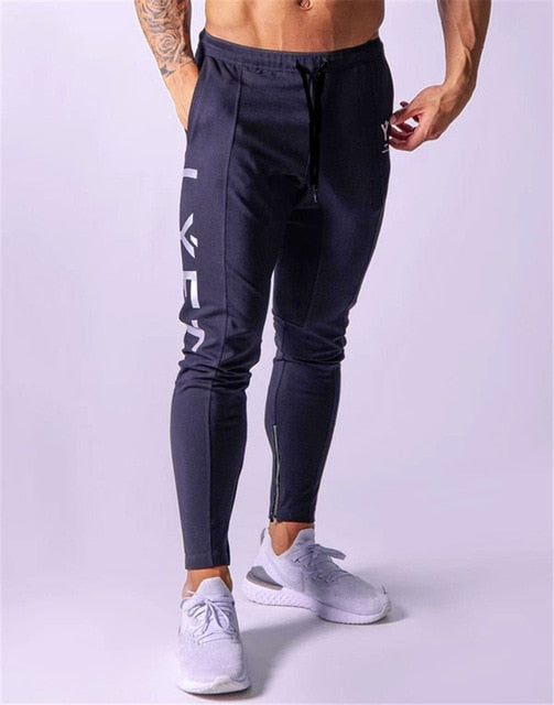 Fashion Printed muscle men's fitness training pants