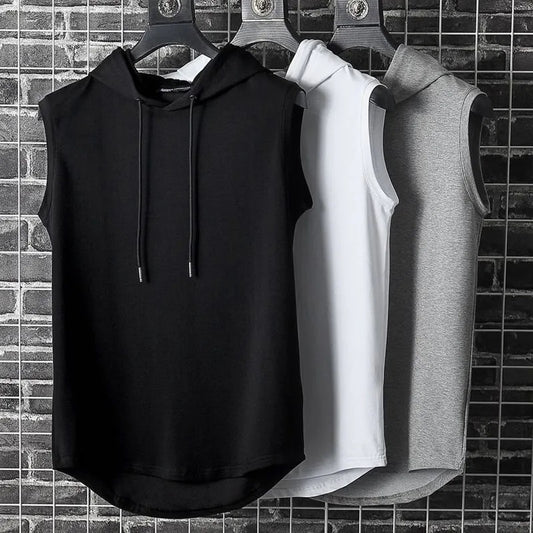 Men Sleeveless Hoodie T-Shirt